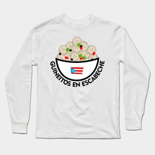 Guineitos en Escabeche Puerto Rico Food Boricua Christmas Long Sleeve T-Shirt